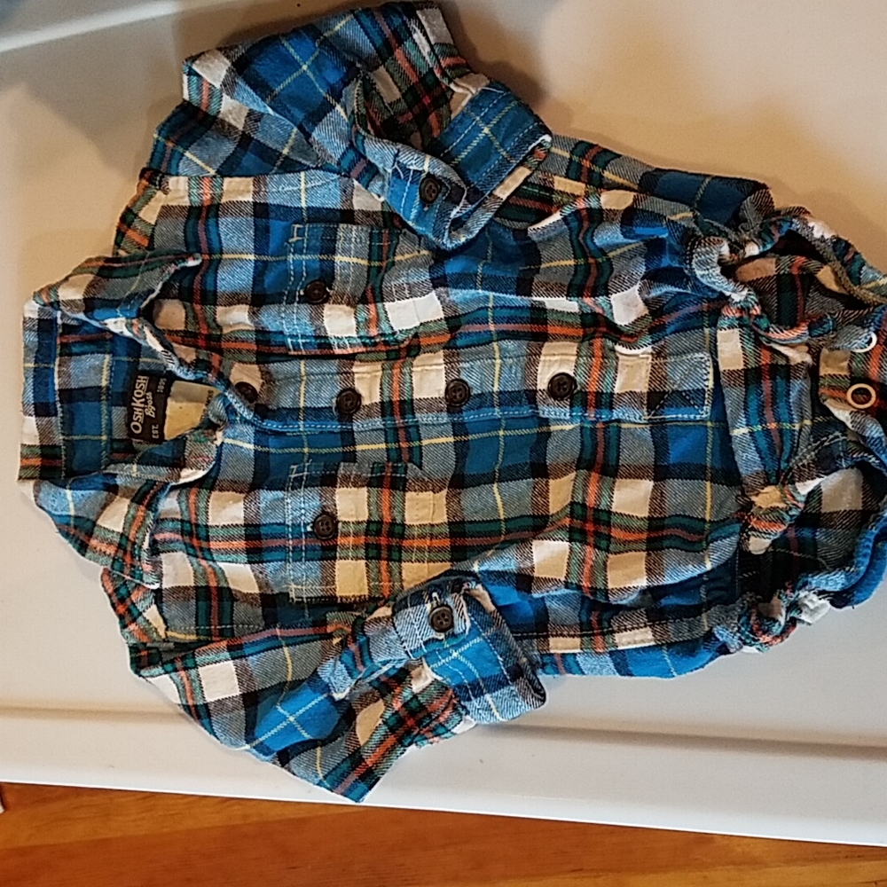 Oshkosh plaid onesie